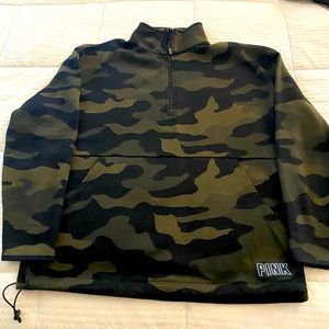 PINK BY VS ZIP HALF ZIP HOODIE